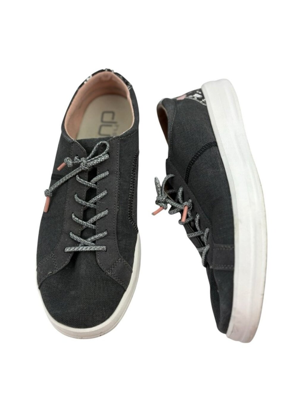 *Hey Dude Karina Womens Shoes Size 10 Jet Black  Casual Bungee Lace Fabric - Picture 4 of 14